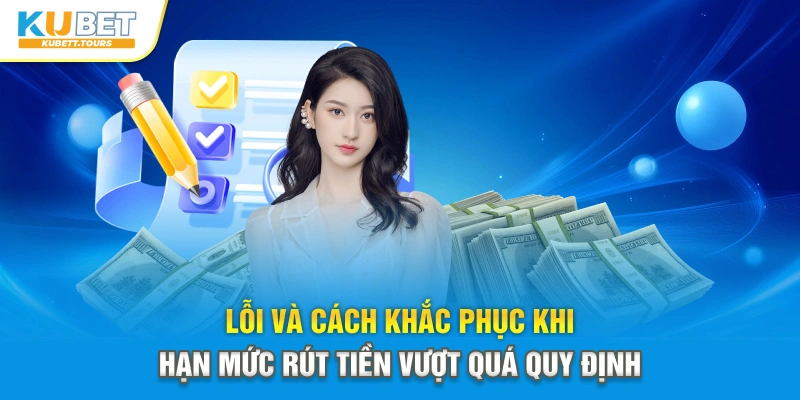 Lỗi và cách khắc phục khi hạn mức rút tiền vượt quá quy định